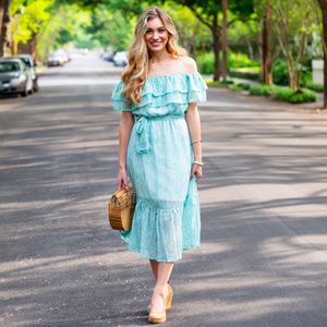 Blue OTS dress